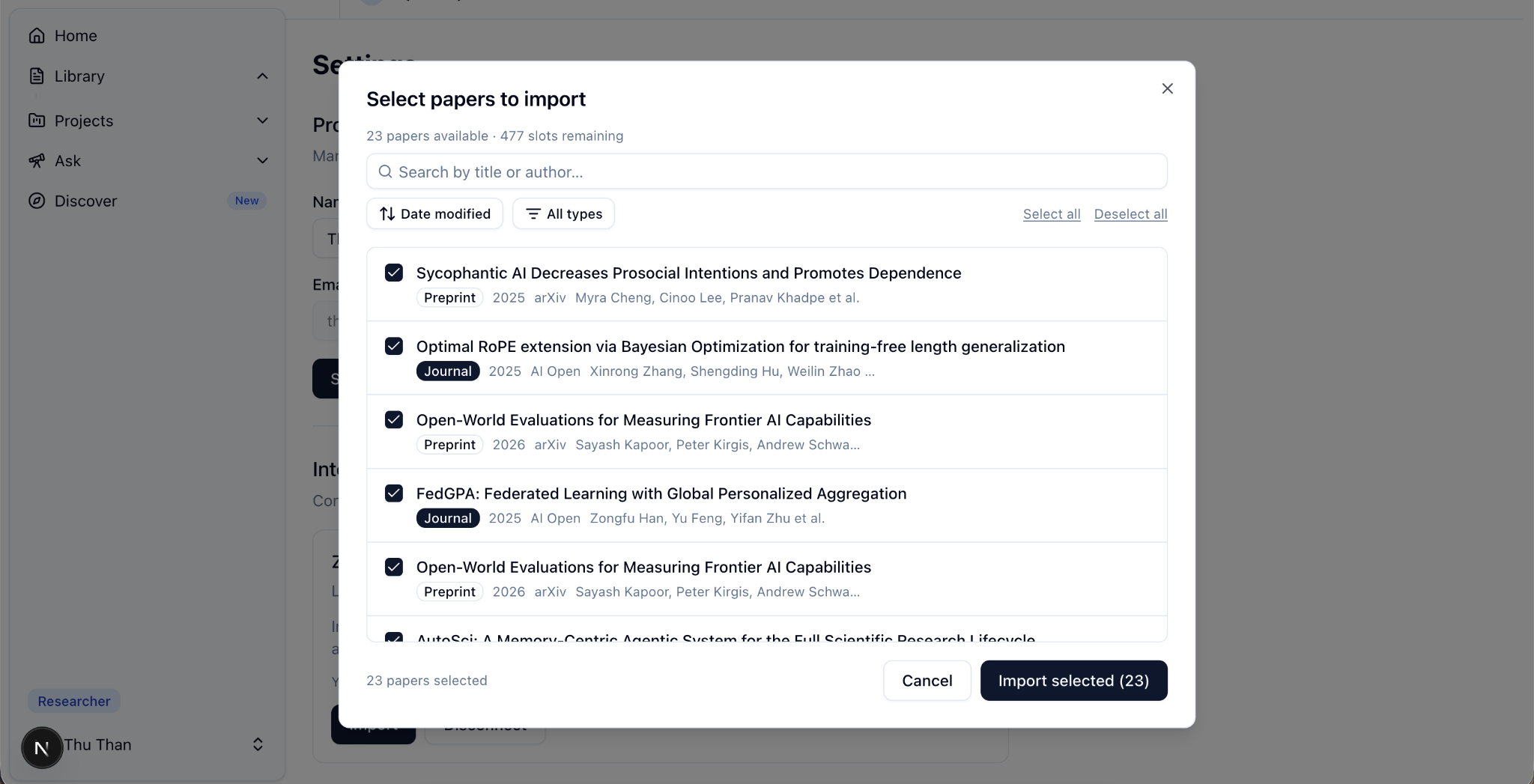 import modal